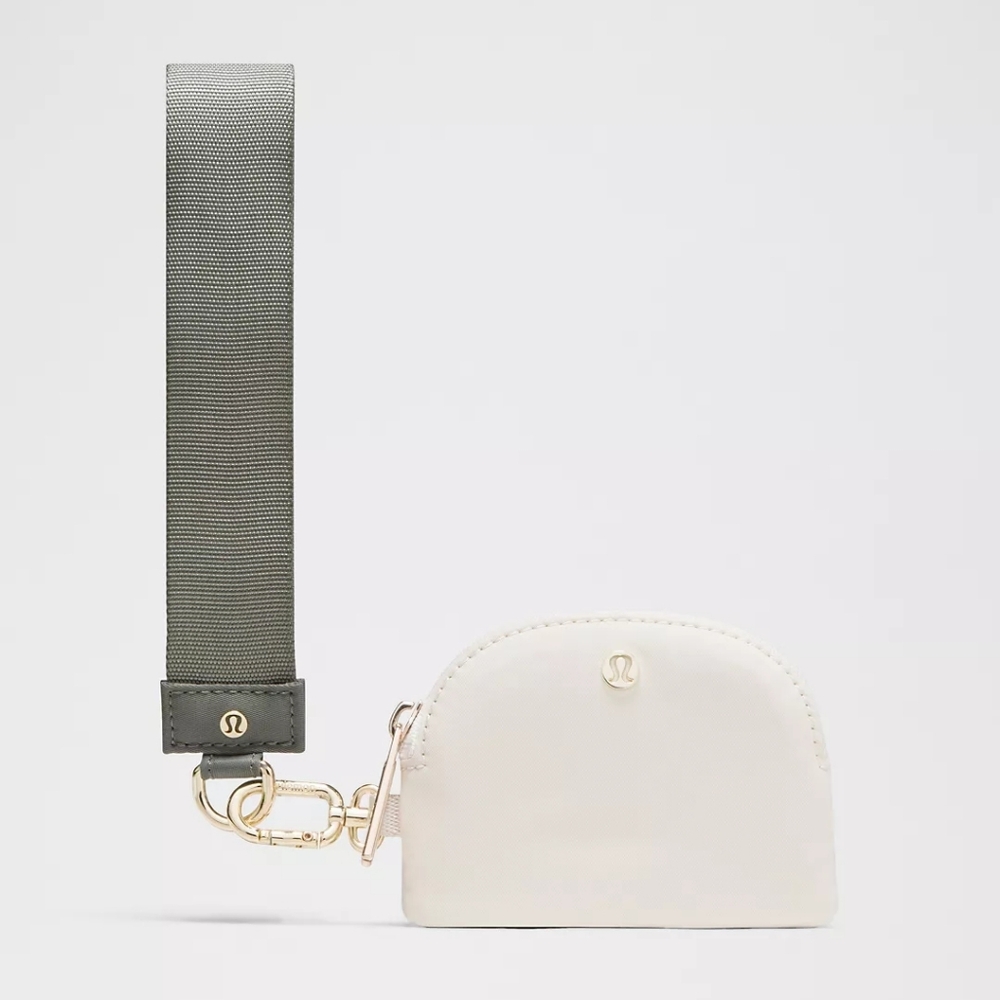 *NWT* LULULEMON Dual Pouch Wristlet, Color - Grey Sage/Light Ivory - Picture 3 of 7